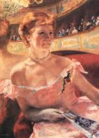 Cassatt, Mary - Lydia in a Loge Wearing a Pearl Necklace